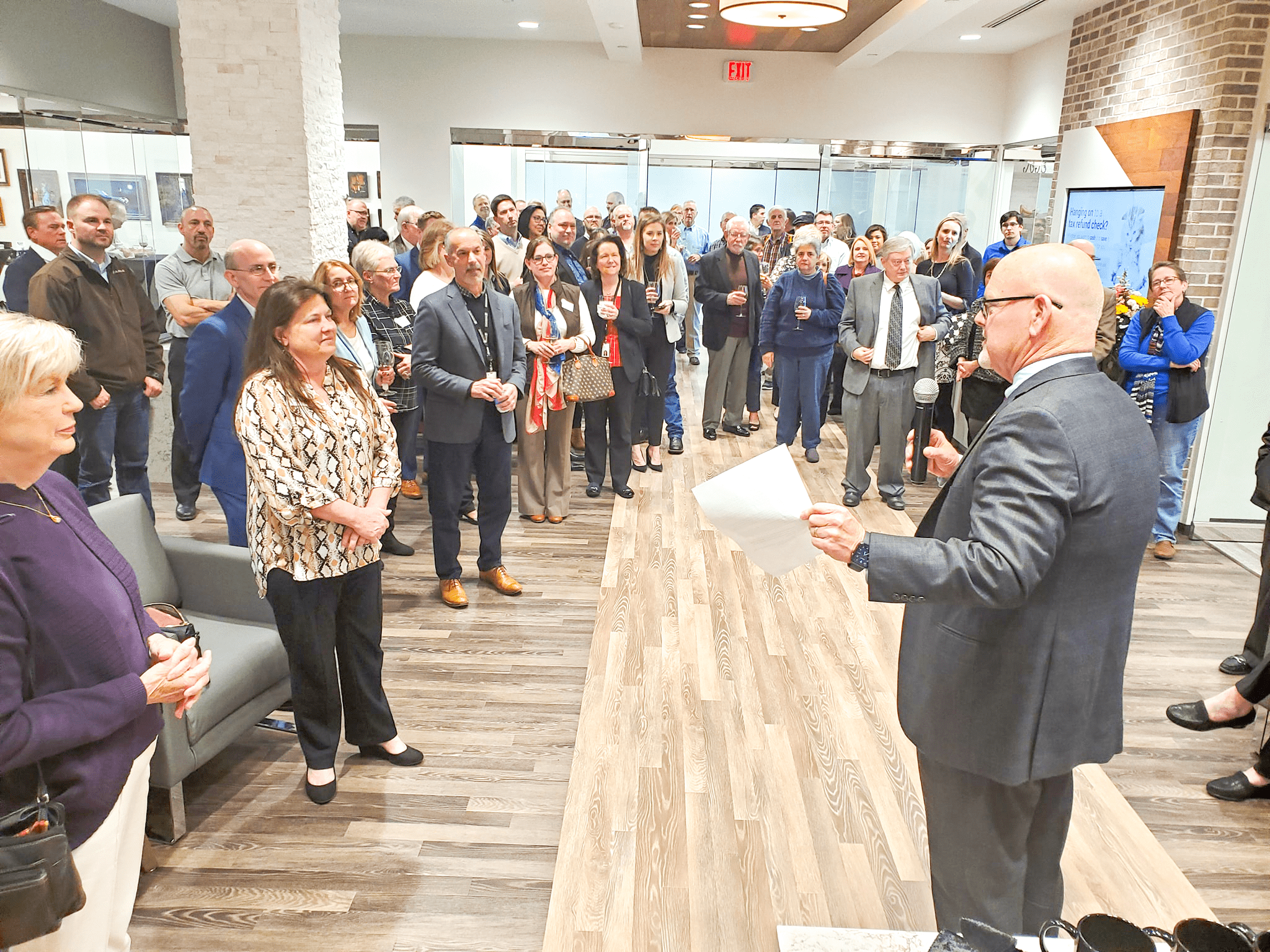 Ribboncutting ceremony at the Woodforest National Bank in Conroe, Texas